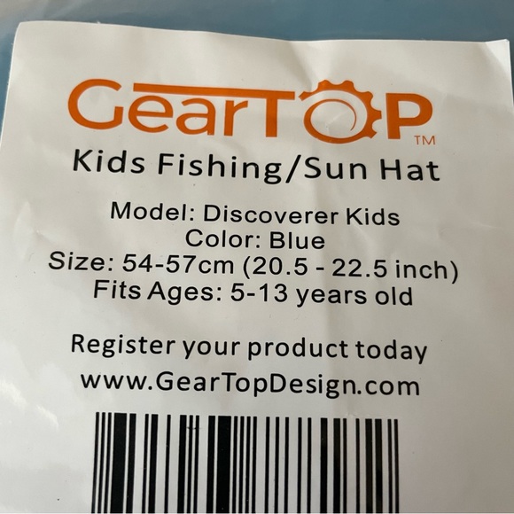 GearTOP Fishing Hat for Kids, Sun Hat with UV Protection blue 5-13 years - Picture 5 of 5